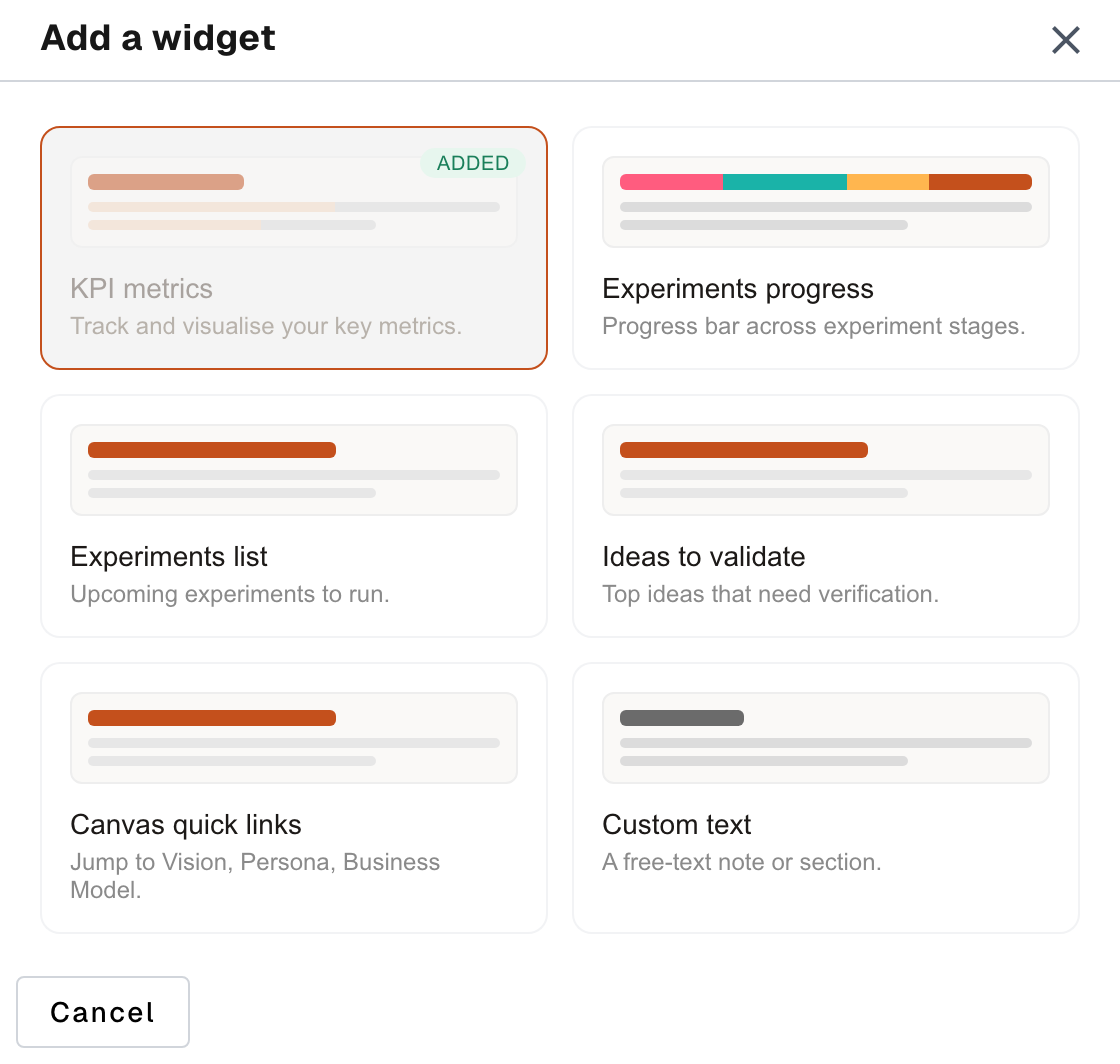 Add a widget
